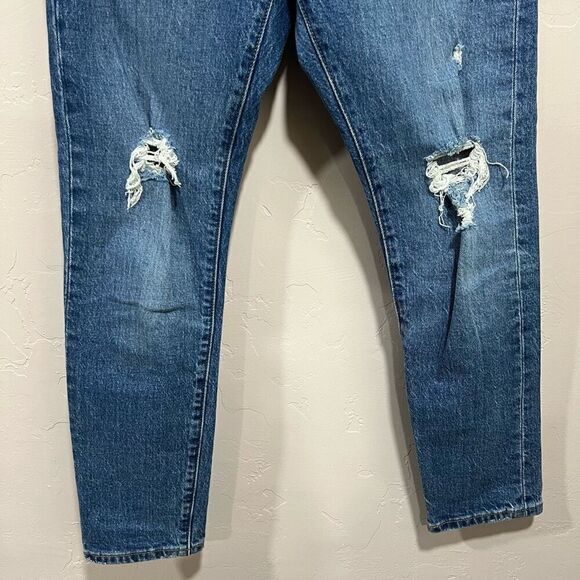 Levi's 501® Ripped Button Fly Straight Leg Jeans 25x28 - Picture 3 of 7
